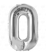 40 Inch Silver Foil &quot;0&quot; Balloon for Birthday Parties - £1.91 GBP