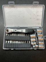 Right angle screwdriver set 35 in 1 1/4 mini ratchet wrench Metric and S... - $18.71