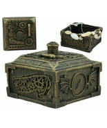 Steampunk Time Machine Mechanical Gears Design Lidded Jewelry Box Decor ... - $38.40 CAD