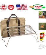 Heavy-Duty 13.6&quot; Stainless Steel Campfire Grill with Carrying Bag for Ou... - $1,033.75 MXN