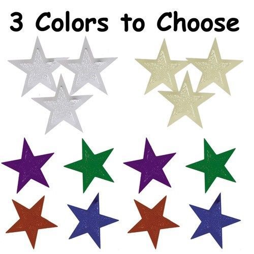 Confetti Star 1 1/4" - 3 Colors to Choose - $1.81 per 1/2 oz. FREE SHIP - £3.15 GBP - £22.88 GBP