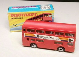 VINTAGE 1978 MATCHBOX LESNEY THE LONDONER DOUBLE BUS #17 MIB BOX MADE IN... - $24.55