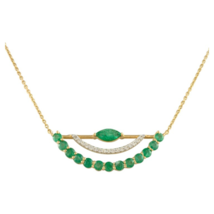 14K Emerald Pendant Necklace - £1,146.62 GBP
