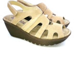 Skechers Parallel Stylin Suede Slingback Wedge Sandals- Dark Natural, US... - $29.69