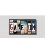 Game On License Plate Tag Strips Novelty Wood Signs - £43.92 GBP