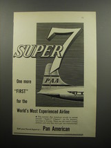 1955 Pan American Airline Ad - Super 7 One more first - £14.52 GBP