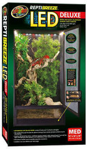Zoo Med ReptiBreeze LED Deluxe Open Air Aluminium Screen Habitat with Touch-Acti - £226.73 GBP