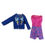 2016 Barbie 2 Fashion Pack Blue Bird Jacket Pink Purple Leaf Romper FCT8... - £4.78 GBP