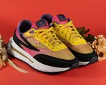 Fila Sneaker Womens Renno Running Lemon Knockout Pink Black Suede Size 8.5 - $48.50