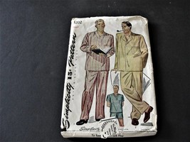 Simplicity 1202 Men Long Short Pajamas Pants Sleeve, two classic styles of men's - $16.00