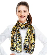 Lightweight Zebra Stripes Animal Print Theme Silk Feeling Fashion Scarf - $9.99