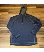 Arborwear Drirelease Hoodie Mens XL Blue 1/2 Zip Pullover Performance Ar... - $20.89