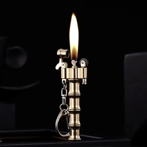 Torch Shaped Bamboo Lighter Small Portable Classic Retro Kerosene Lighte... - $26.99
