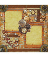 Steampunk Whimsical Scrapbook Page with Intriguing Bubbles - £11.79 GBP