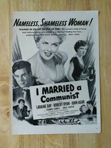 Vintage 1949 I Married a Communist Robert Ryan Full Page Original Movie ... - £5.30 GBP
