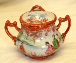 Asian Sugar Bowl Japanese Geisha Girls Japan a - £23.34 GBP