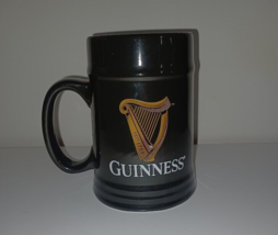 ***Guinness Black Ceramic Beer Mug/Stein With Harp Logo 18 OZ EUC!*** - £15.35 GBP