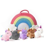 Pixie Crush Snug a Babies Unicorn Rainbow Toys Stuffed Plush Set w/ Rain... - £23.79 GBP