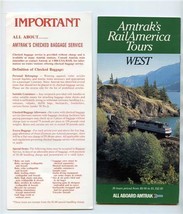 AMTRAK Rail America Tours West Booklet 1984 + Ticket Jacket &amp; Ticket - £14.24 GBP