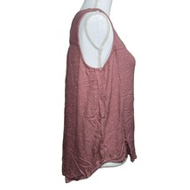 Maurices Sleeveless Button Shirt Hearts Pink Womens Medium - £9.05 GBP
