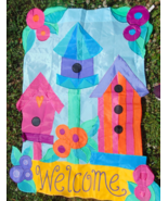Welcome Birdhouses Yard Flag Sign 42 x 34 In Nylon 2-Sided for Flag Pole - $26.89 CAD