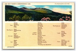 Busy Person Correspondence Card Landscape View UNP Unused Linen Postcard W20 - £1.51 GBP