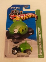Hot Wheels 2012 #035 Green Angry Birds Minion Pig On 2013 Style Card 5SP MOC - £6.24 GBP