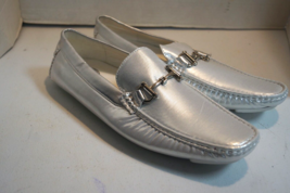Amali Slip-On Shoes Driving Moccasins Regan-211 Silver Men&#39;s Size 15- 262M - £46.73 GBP