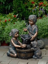 Jeco FCL066 Two Kids And Dog Outdoor-Indoor Water Fountain - $206.32