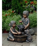 Jeco FCL066 Two Kids And Dog Outdoor-Indoor Water Fountain - £163.02 GBP