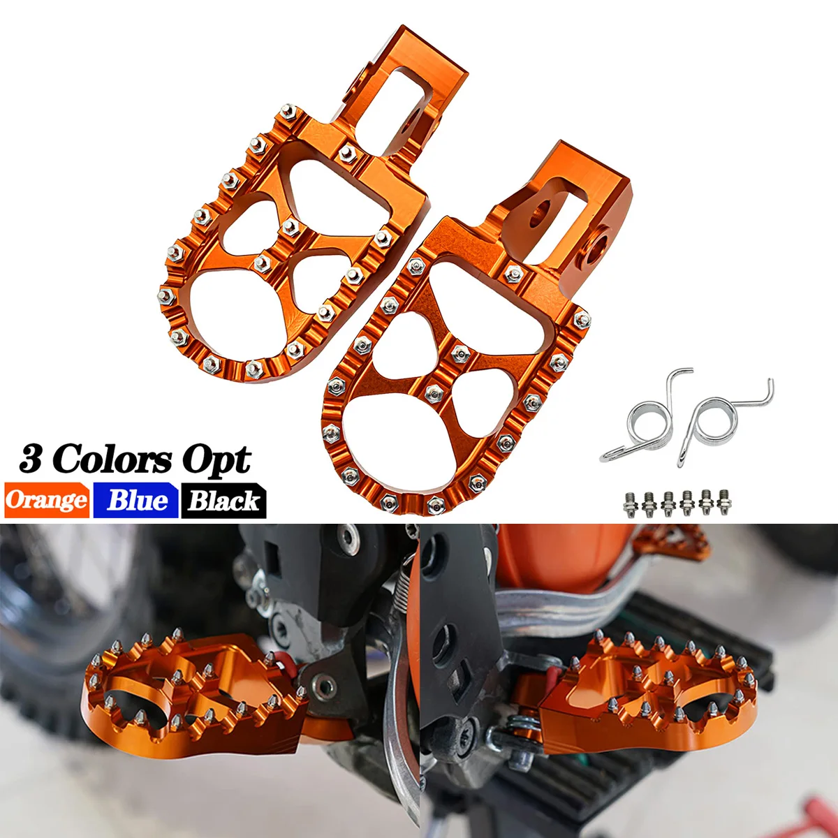 Motorcycle Foot Pegs Foot Rest Footpegs Rests Pedals For Ktm Exc Excf Xc Xcf Sx - £19.92 GBP+