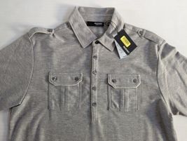 Murano Men's Liquid Luxury Short Sleeve Polo Size M Gray Cotton image 5