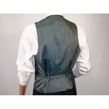 Men's Renoir Suit Vest V-neck Adjustable Strap 5Button 2Pockets 201-9 Green image 8