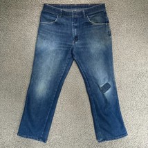 Wrangler Jean Mens 34 Flex Relaxed Western Cowboy Stretch Denim Work Pan... - $7.74