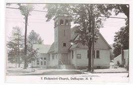 Federated Church De Ruyter New York RPPC Real Photo postcard - £6.29 GBP