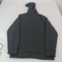 UMBRO Men's Sz M ITALIA Hoodie Gray Hoodie Pullover Sweatshirt Pocket Italy Flag image 2