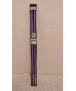 PHILDAR Aluminum Knitting Needles Single Point Purple 14 in Size 5 mm/US... - $11.83