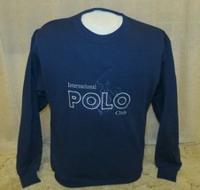 Men&#39;s International Polo Club Crew Neck Sweatshirt Size Medium Navy - $19.75