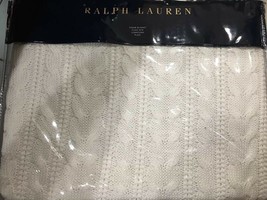 Ralph Lauren "Meadow Lane " Davies Throw Blanket 54" X 72" White Nip Rare $330 - $196.51