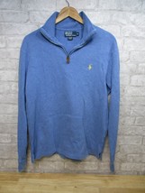 Polo Ralph Lauren Light Blue Mens 1/4 Zip Pull Over Sweater Size  M - £21.35 GBP