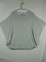 CHICO&#39;S Silver Metallic Sparkly Poncho Top Size S/M - £11.71 GBP