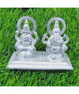 925 Sterling Silver Laxmi and Ganesha Statue Puja Article for Home and O... - €188,62 EUR