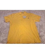 Criquet Polo Shirt Mens 2XL Yellow Golf Short Sleeve Stretch Pocket Logo... - £21.84 GBP