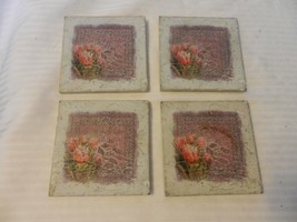 Set of 4 Ambiance Sandstone Drink Coasters A Mother&#39;s Love is a Garden of Love - £35.97 GBP