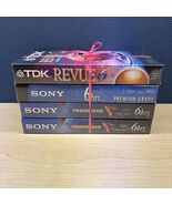 Lot of 4 VHS factory sealed 6hr premium grade (3) SONY (1) TDK New Sealed - €17,01 EUR