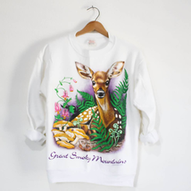Vintage Great Smoky Mountains Deer Sweatshirt Large - £52.58 GBP