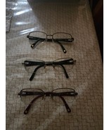 Lot of 3 Women’s Prescription Eyeglass Frames Full Rim Various Brands Bl... - $29.99
