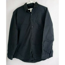 Old Navy Men&#39;s Black With Gray Stripes Casual Dress Shirt Size XL - $12.79