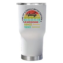 Awesome Since 1993 Limited Edition Tumbler 30oz With Lid Gift 29th Happy Birthda - £23.32 GBP