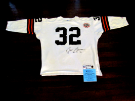 JIM BROWN # 32 HOF 71 BROWNS SIGNED AUTO VTG CHAMPION JERSEY ONLINE AUTH... - £1,109.12 GBP